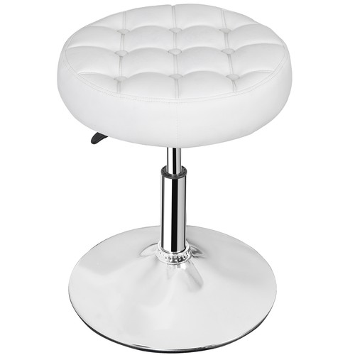 2 PCS 360° Swivel Vanity stool PU Leather Makeup Stool Round Ottoman Chair - Picture 20 of 21