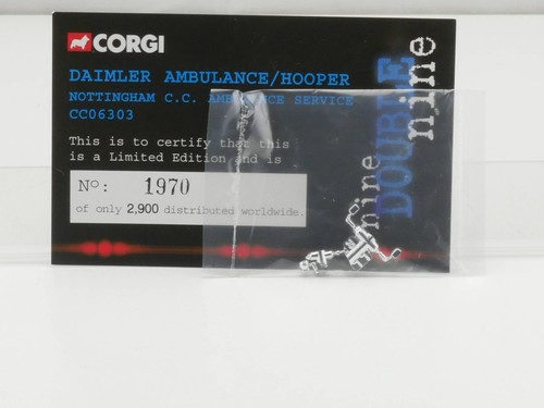 Corgi CC06303 Daimler Ambulance/Hooper Nottingham 1:50 Mint! OVP 1702-11-37 - Picture 6 of 8