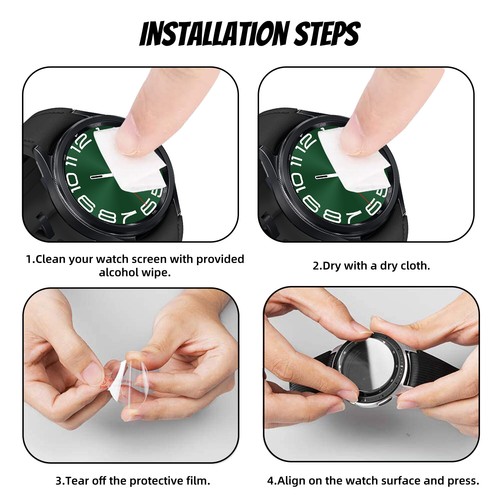 For Samsung Galaxy Watch 4 5 6 40/44mm 4 6 Classic 5 Pro Glass Screen Protector - Picture 70 of 72