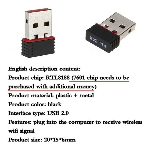 Adaptateur sans fil USB2.0 WiFi mini adaptateur réseau dongle - Photo 9/9