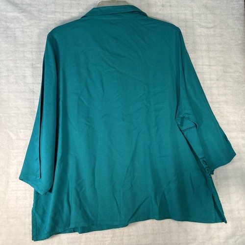 Vintage JUST CLASS Womens Boho Skirt Set Turquoise Maxi 1990s Top 1xl Skirt XL - Picture 8 of 21