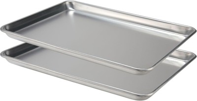 Checkered Chef Baking Sheet Set - 13'' x 9.5'' Stainless Steel Quarter 