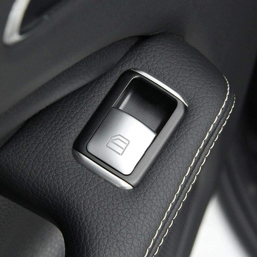 14pcs Polished Silver 4 Door Window Mirror Switch Button Cover Fits 17-19 QX30 - Bild 3 von 4