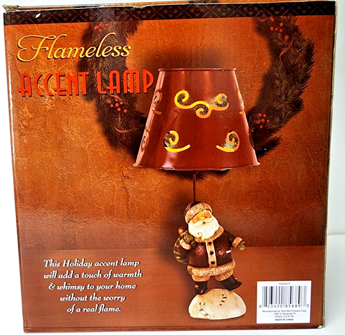 Santa Claus Flameless Accent Lamp with Battery Powered LED Light Christmas Decor - Picture 10 of 13