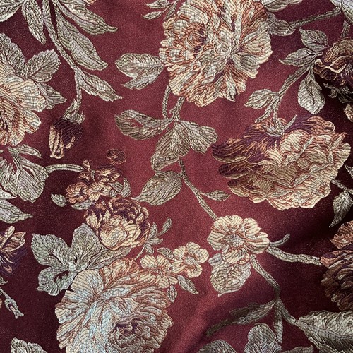 Croscill Floral Red Gold Green Pair of Standard Pillow Shams Corded Trim - Picture 2 of 7