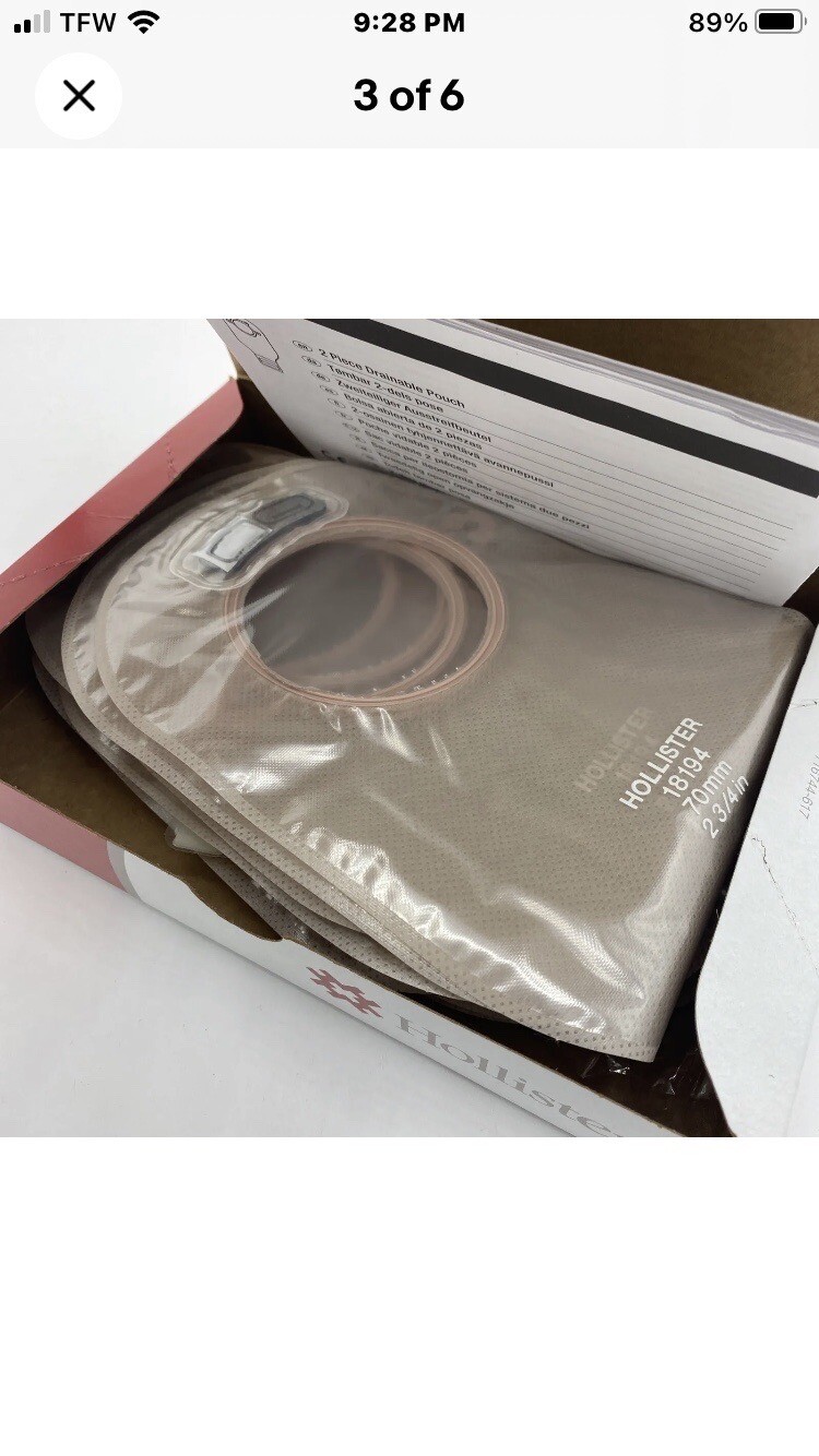 10 Hollister 18194 New Image 2Piece Drainable Ostomy Pouches 23/4