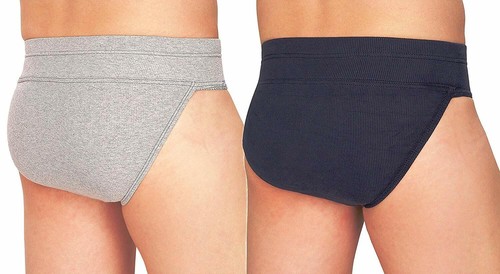 SportSoul Cotton Gym & Cricket Supporter Light Grey Navy Blue Pack of 2 US - Picture 2 of 5