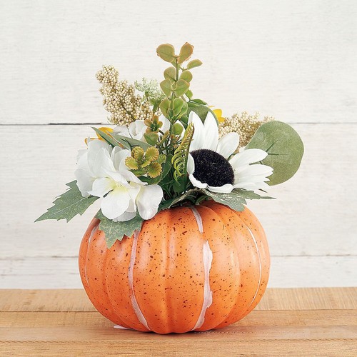 Fall Pumpkin Sunflower Bouquet Centerpiece Flower Arrangement Table Home Decor - Picture 5 of 5