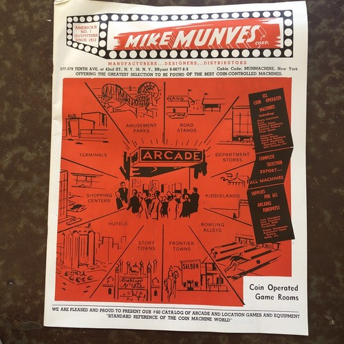 Authentic Mike Munves Catalog Of Arcade Machines For Sale Over 300 Images Ebay