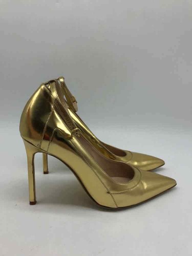 Pre-Owned Manolo Blahnik Gold Size 36.5 Pump Heels - Imagen 4 de 7