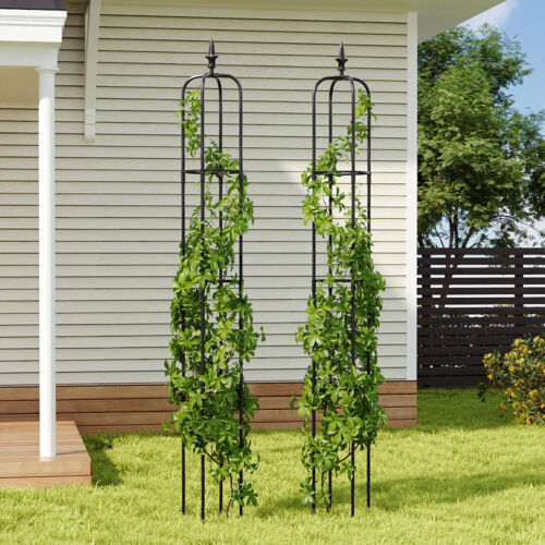 172CM Garden Obelisk Climbing Plant Support Frame Trellis Metal+ABS Supports - Picture 19 of 19