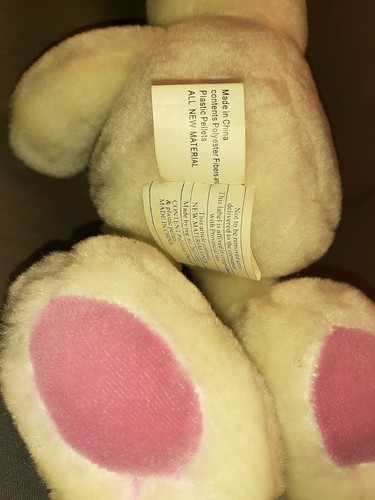 VINTAGE VTG EASTER UNLIMITED Easter Pets White Bunny Rabbit Plush Stuffed Spring - Picture 9 of 13