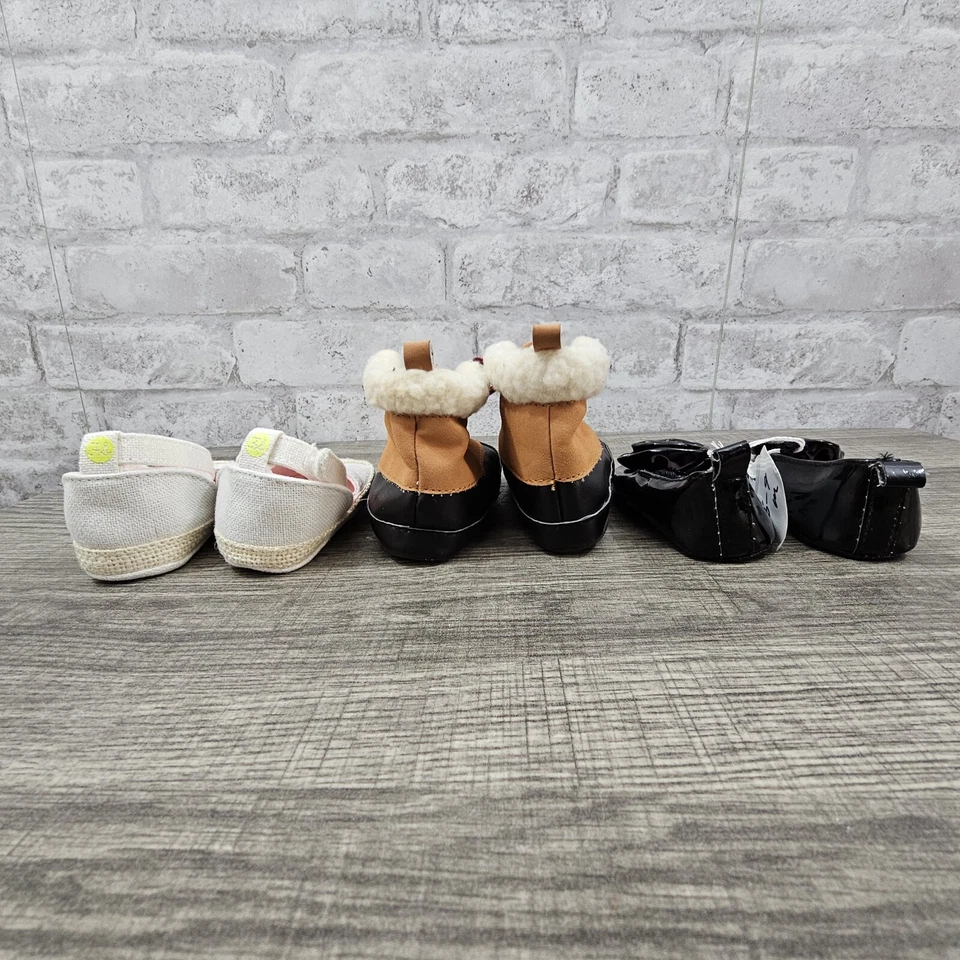 Lot of 3 Infant Girl Shoes Size 6-9 Months - Image 3 of 4