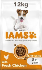 IAMS Senior 8+ Dry Dog Food for Small & Medium Breeds – Chicken, 12kg 2.95 per kilo