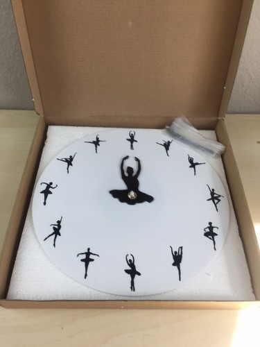 New ballerina wall clock black and white in original box - Picture 9 of 9