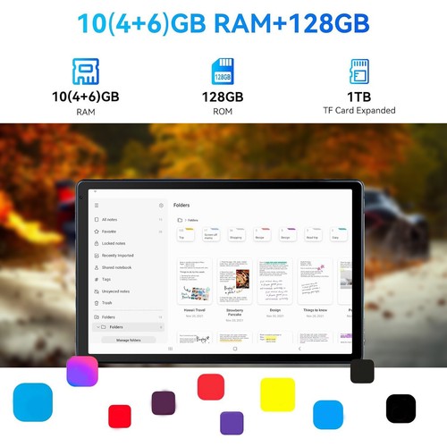 2025 10.1" Android Tablet 10+128GB IPS Touchscreen Octa-core Processor Wi-Fi 6 - Picture 4 of 5