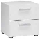 Tvilum 2 Drawer, Small, White Nightstand