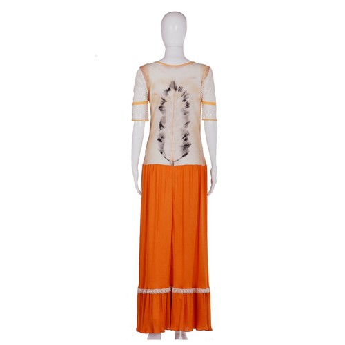 couture clothing woman long dress summer casual brand indian ethnic gold sequin - Picture 7 of 24