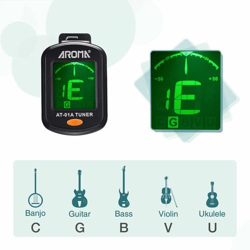 5Pcs Digital Chromatic LCD Clip-On Electric Tuner for Bass Guitar Ukulele Violin - Picture 4 of 12
