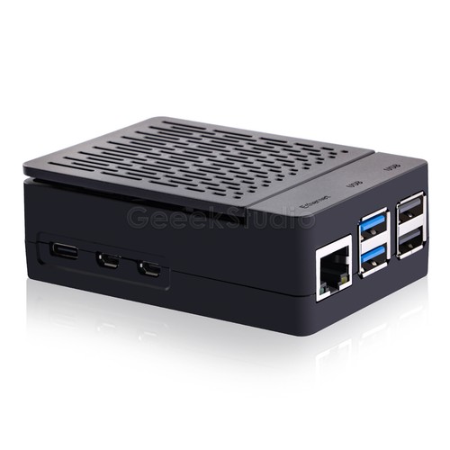 ABS Case Black Enlosure Shell for Raspberry Pi 5 with Armor Lite V5 Cooler - Picture 10 of 13