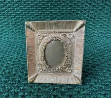 Florenza Gilt Picture Frame Ornate Mini Signed Vintage