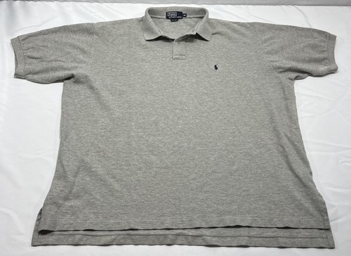 Polo Ralph Lauren Poloshirt Herren 2XL XXL Baumwolle meliert grau Mängel