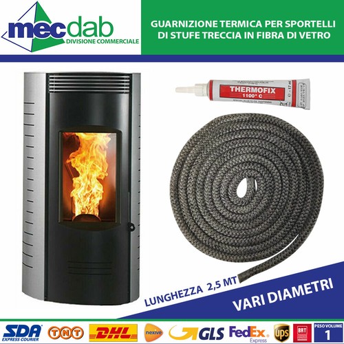 KIT Guarnizioni Con Silicone Alta Temperatura Per Stufa Pellet O Legna - Foto 1 di 5