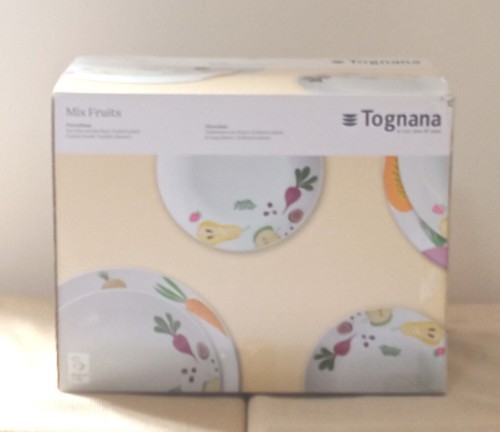 Servizio Piatti da Tavola Tognana in Porcellana Madison decoro Frutta 18 Pezzi - Foto 5 di 7