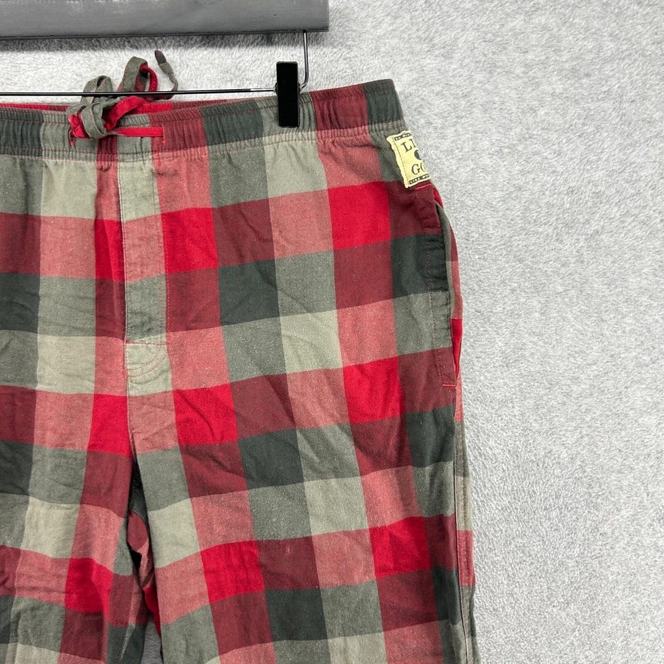 Pantalones de pijama Life Is Good para hombre talla grande rojo franela a cuadros salón Foto 3 de 4