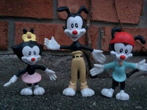 Vintage-1994-Warner-Brothers-ANIMANIACS-Yakko-Wakko-Dot-Bendy-Bend-Ems-Figure