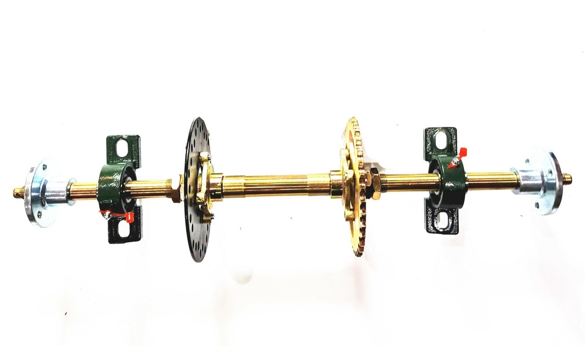 Go Kart drift trike rear axle 20mm 610mm 6inch wheel foot brake