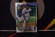 2025 Bowman Chrome MEGA BOX MOJO Winston Santos #BCP-121 RANGERS 1st Bowman