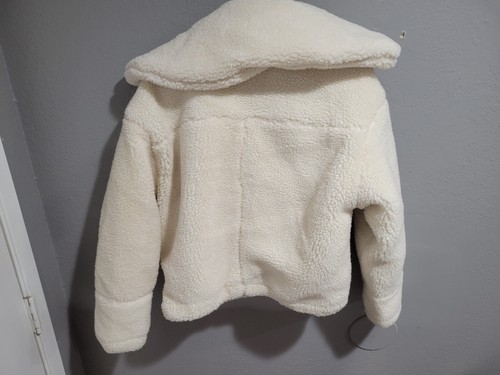 Women's Faux Shearling Coat - Universal Thread Cream XS - Picture 2 of 3