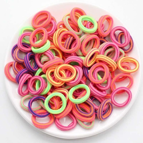 Children Lovely Elastic Hairbands -Ponytail Rubber Bands Kids Headwear 50/100PCS - Bild 43 von 45