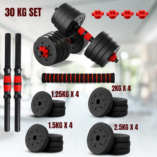 15-40kg Dumbbell Adjustable Weight Lifting Barbell Bar Gym Weights Set Black - Picture 15 of 21
