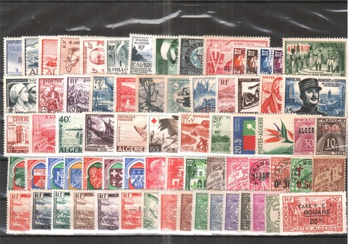 Algeria - Lot of + 250 MNH / MLH **/* French Colony Stamps - High Cat Val - Picture 3 of 3