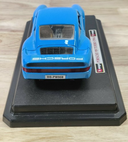 Burago 🔥PORSCHE 959 TURBO (1986)🔥 Baby Aqua Teal Supercars Model Car Display🔥 - Picture 10 of 12
