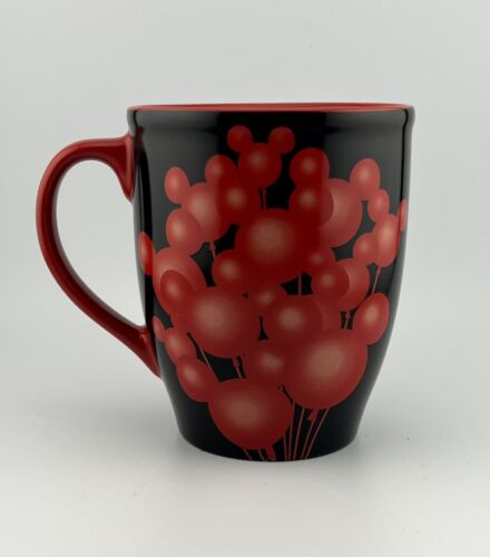 Born Disney Raised Disney Ceramic Coffee Cup Mug 16oz Black White Red Balloons