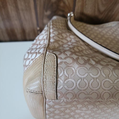COACH Madison Pearlescent Cafe Carryall Large Tote Bag - Picture 7 of 12