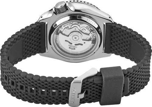 Seiko 5 Sports Men's 42.5mm Automatic Watch - Black Dial - Silicon Band - Picture 2 of 3