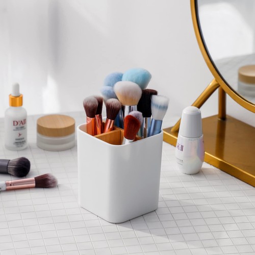 Bamboo Toothbrush Holder For Bathrooms 3 Slots Toothbrush And Toothpaste Holder - Picture 4 of 6