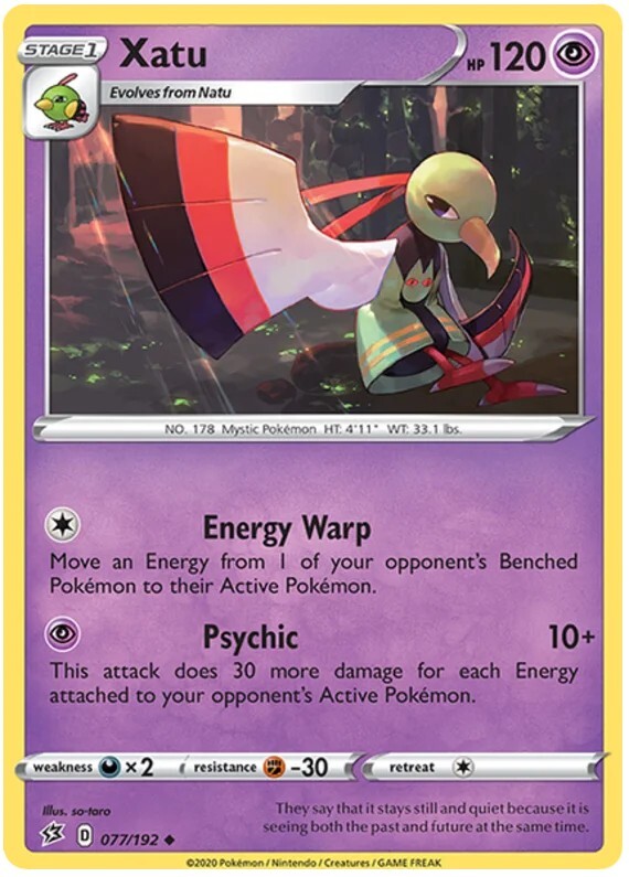 Xatu Pokemon TCG Card 077/192