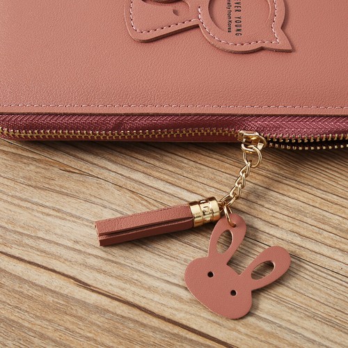 Women Long Zipper Large-Capacity Phone Bag Cat Cartoon Clutch Credit Card Holder - Picture 21 of 24