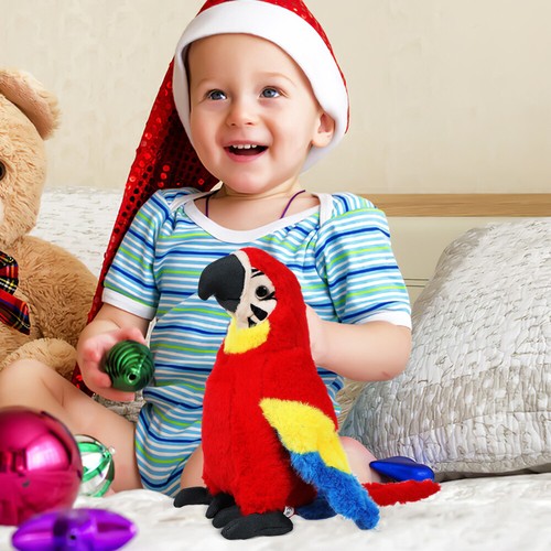 PARROT PLUSH TOUET Animal en peluche mignon pour les enfants réaliste Bird outlet en