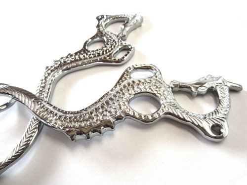 Hackamore "Dragon" gold oder silberfarben  - 1 Paar Schenkel verziert - Bild 5 von 7