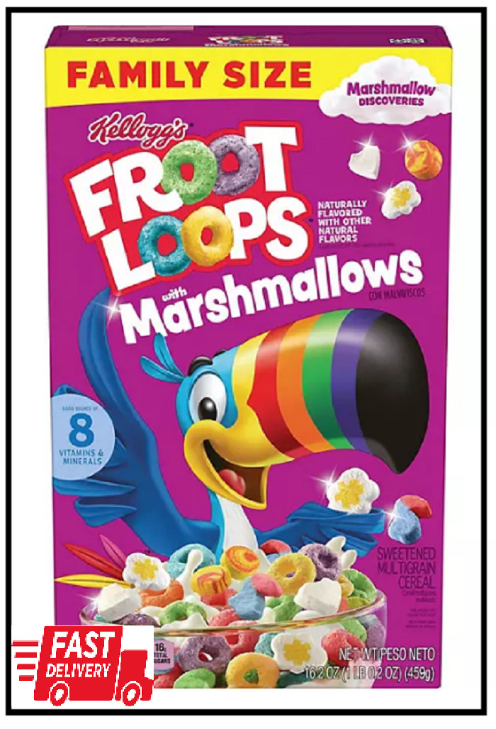Cereal de malvavisco Kellogg's Froot Loops, 32,4 oz.