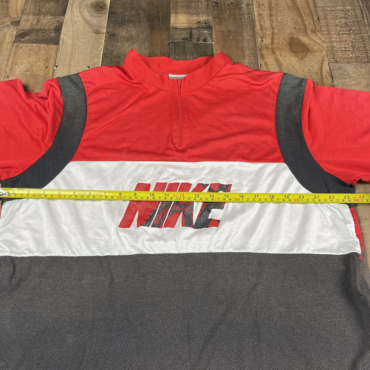 Vintage Nike Cycling Biking Shirt 1/4 Zip Jersey Size XL