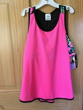 New Avia Girls Sweat-Wicking Performance Tank Sport Bar 2FER Tiger Hot pink