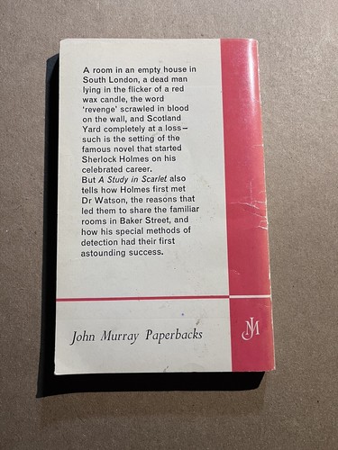 A STUDY IN SCARLET by Sir Arthur Conan Doyle  1969 John Murray UK paperback - Bild 2 von 3