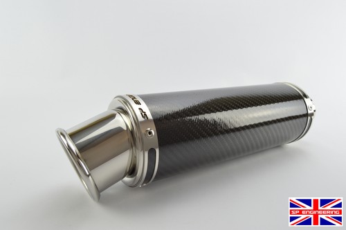 Escape Deslizable SP Engineering Fibra de Carbono Stubby Big Bore 45mm/1.75" - Imagen 6 de 7